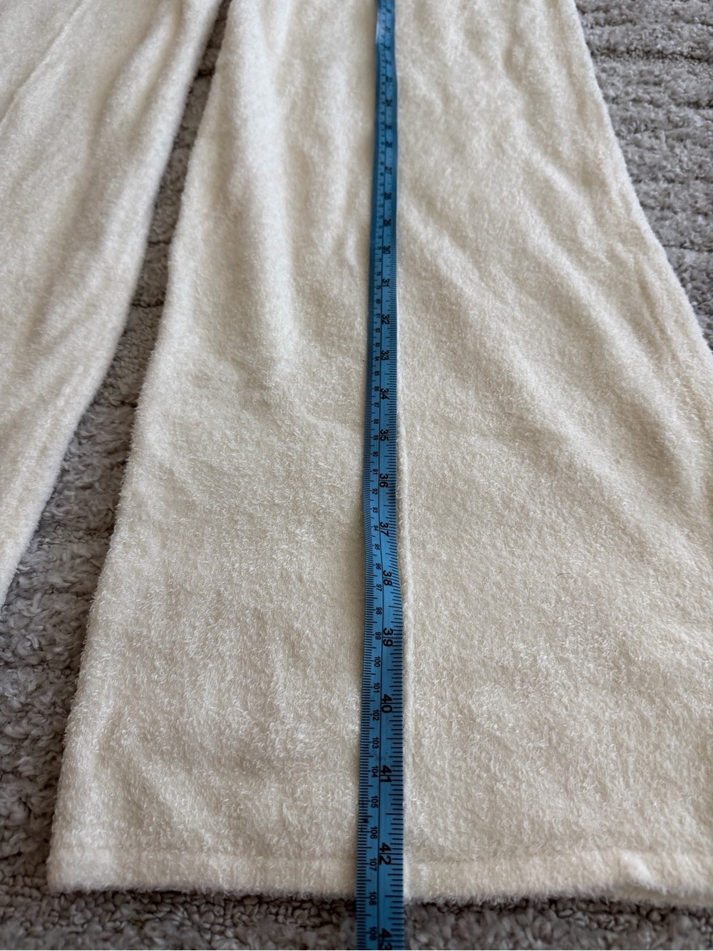 NWT Barefoot Dreams Size XL Cozychic Lite Wide Leg Seamed Pants in Cream - Picture 5 of 8